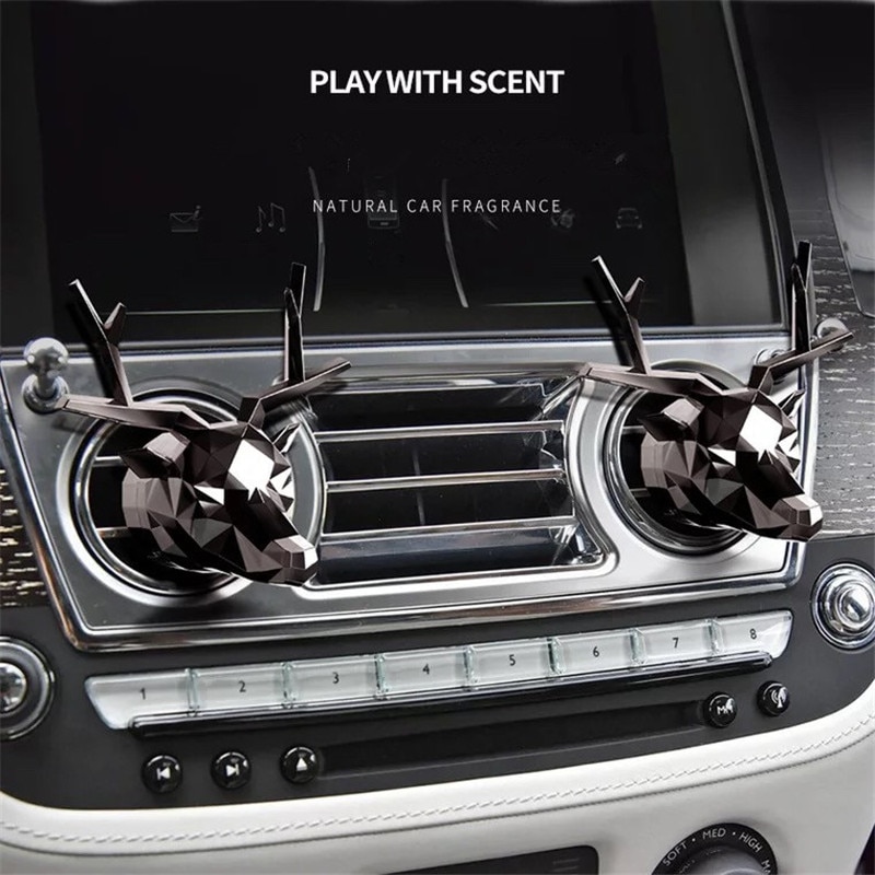 Bulldog Fragrance Deer Vehicle Fragrance Decoration Car Bling Accessories Car Air Freshener Diffuser Vent Clip Car Decoration