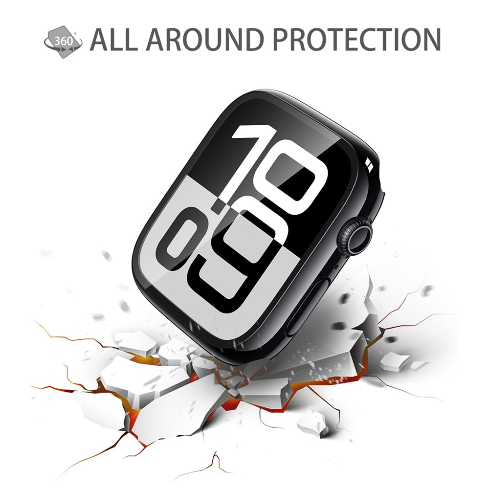 Screen Protector Voor Apple Horloge Case Serie 10 9 SE 8 7 6 5 4 46mm 42mm 45mm 44mm 40 41mm PC Bumper + Gehard Glas iWatch Cover