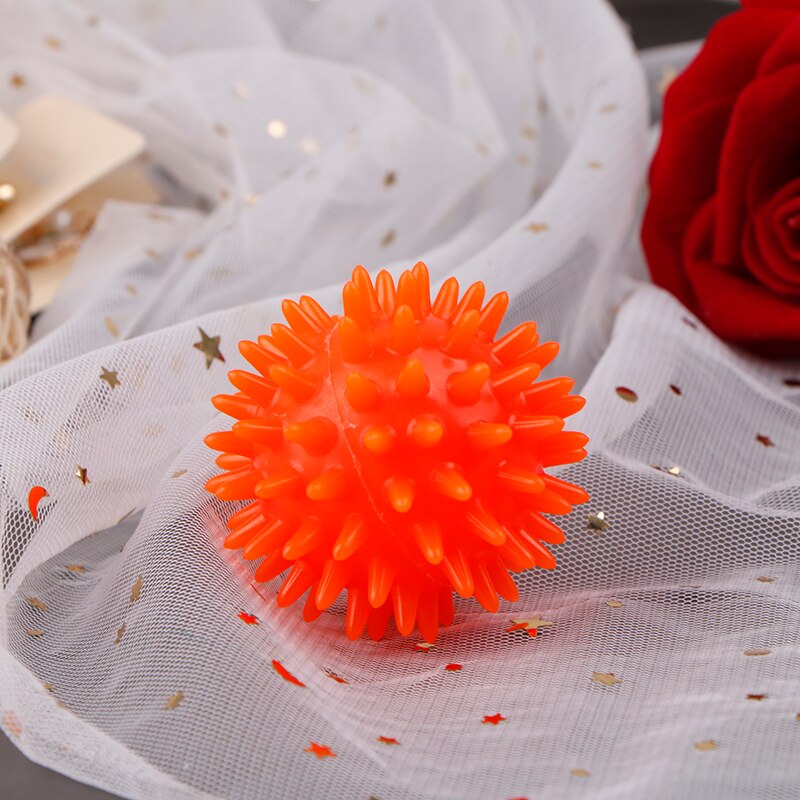 Full Body Spiky Massage Bal Hard Stress Bal 6Cm Voor Fitness Sport Oefening Egel Sensorische Training Grip De Bal: Orange