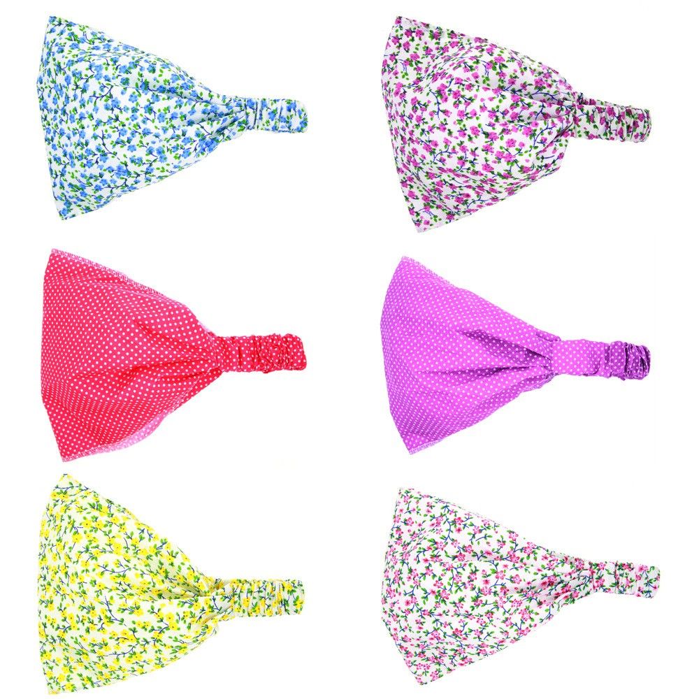 Baby Girl Bandana Hats Kid Newborn Flower Headband Hair Wear Accessories Headscarf Headwears 5 Colors for Kids Girls 1-3 Years