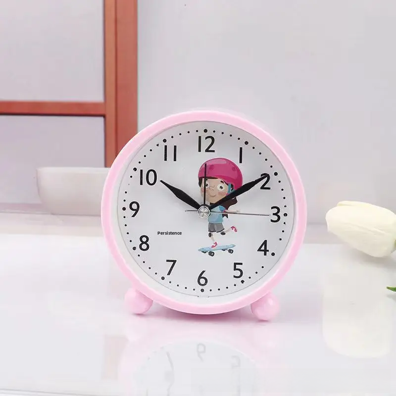 Cutesimple Alarm Clock For Children Early Education Desktop Wake-up Tool Bedroom Study Clock Easy To Read Time Display: PURPLE