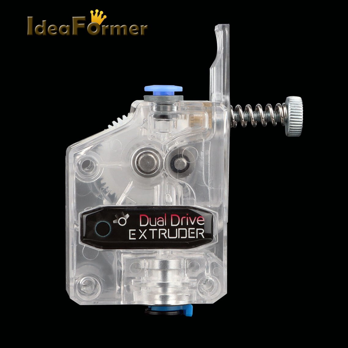3D Printer Parts Extruder Clone Dual Drive Extruder Upgrade Bowden Extruder for 1.75mm PLA Filament for CR10 Blu-3 MK8 Reprap: transparent