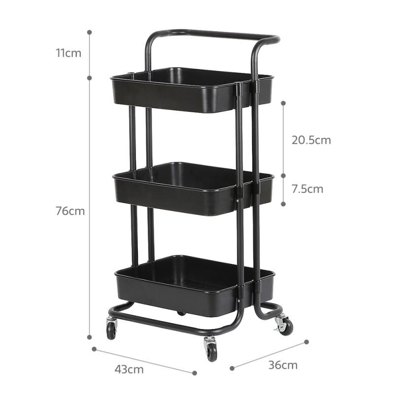 Kitchen Storage Carts Wheels Trolley Bathroom Storage Organization Cart With Wheels Storage Shelves Bathroom Accessories HWC