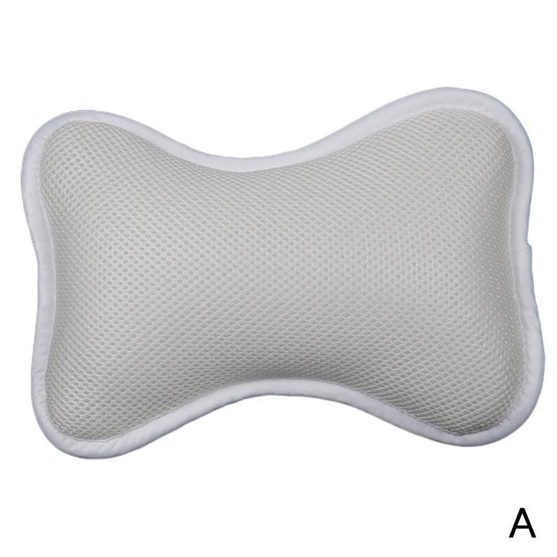 Spa Non-Slip Cushion Bath Tub Spa Pillow Bathtub Head Rest Pillow And For Neck Bathroom Back Accessories C0F2: A