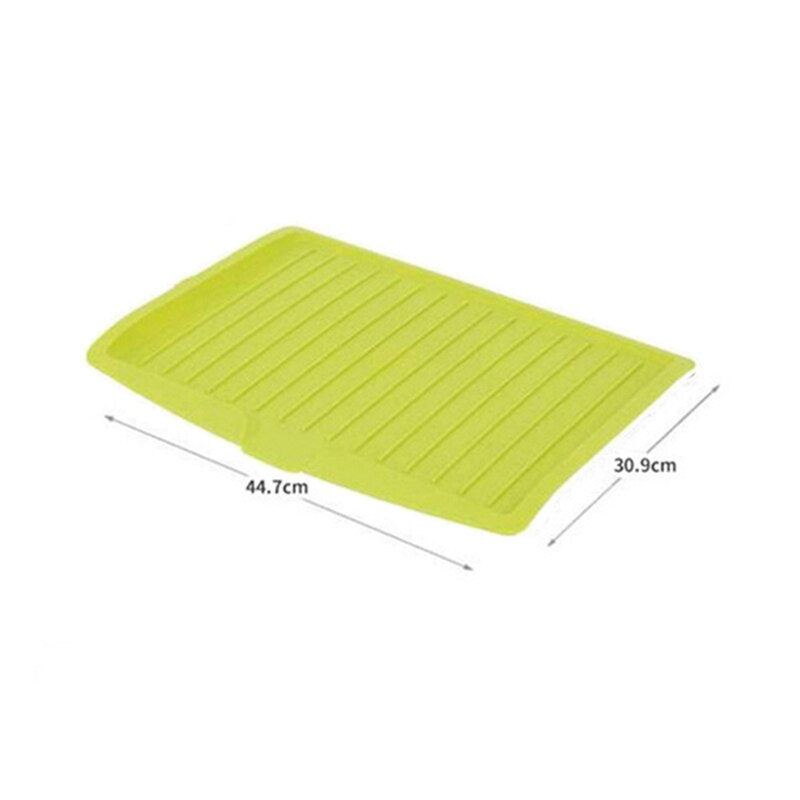 Plato de filtro para cubiertos de cocina, escurridor de platos de plástico, bandeja, tazón, vaso escurridor, rejilla para escurrir para fregadero, tabla de drenaje, herramienta para cocina con bandeja: Green