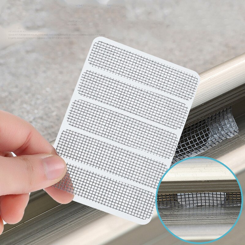 5 Stks/set Deur Window Net Reparatie Tape Patch Zelfklevende Anti-Muggen Stickers Gaas Patch-Transparante Pet versterkte Vel