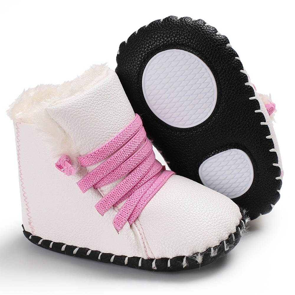 Del bambino Della Ragazza del Ragazzo Stivali Da Neve Mezzo Inverno Stivali Ragazza Del bambino Del Cotone Stivali Caldi di Spessore infantile Del Capretto Nuovi Pattini Inferiori Molli carino 0-18M