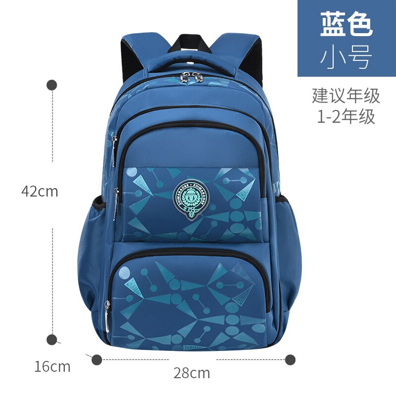 Grade 3-6 Waterdicht Kinderen Schooltassen Jongens Basisschool Rugzakken Orthopedi Junior Hoge Schooltas Mochila Infantil: blue small