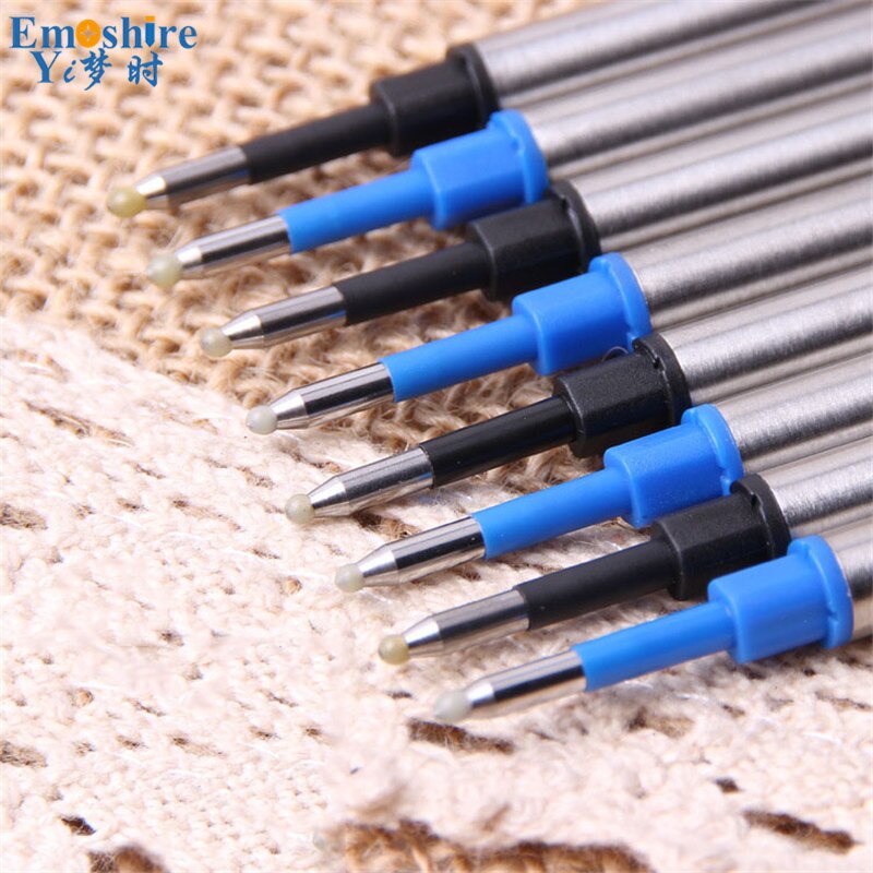 10 Pieces/lot Roller Pen Refill Roller Ball Pen Refill For School Office Supplies Blue Ink Black Ink Refill P007