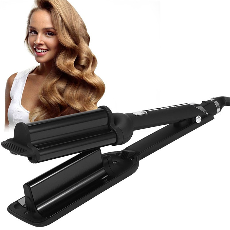 Professionele Elektrische Grote Golf Haar Krultangen Triple Vat Golf Krulspelden Curling Iron Hair Curler Hair Styling Tool 15 #901