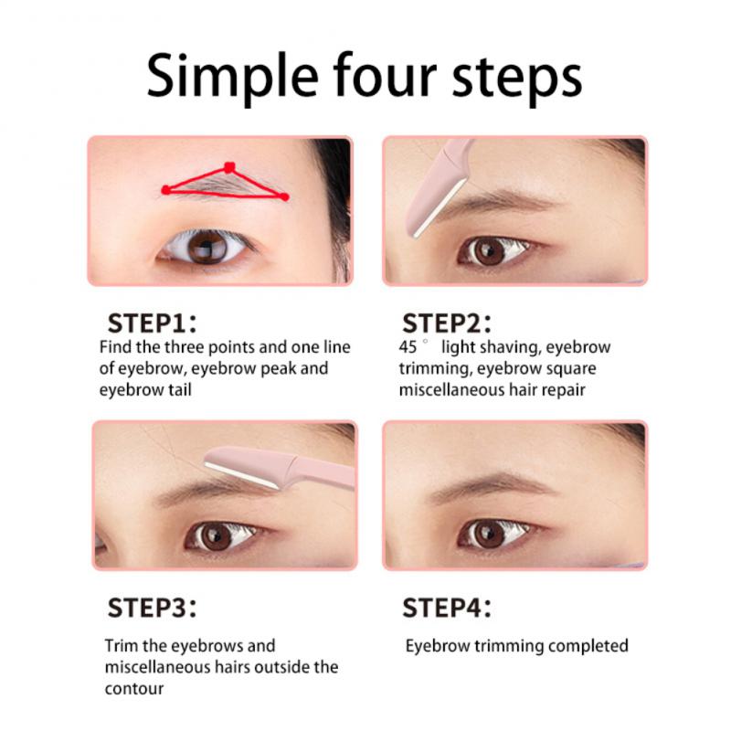 ﻿ 1PCS Eyebrow Trimmer Ladies Face Shaver Women Safe Gentle Makeup Tool For Women Anti-scratch Razor Makeup Tools Trendy ﻿