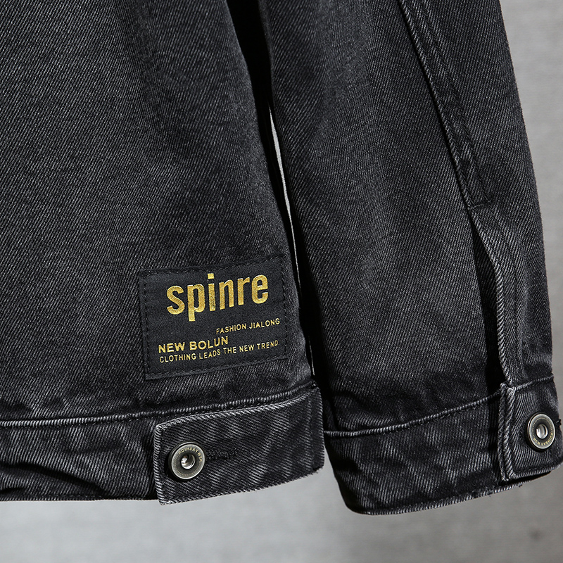 Chaqueta vaquera negra de S-7XL para hombre, abrigo informal holgado de gran tamaño, coreana, Hip Hop, ropa de de tendencia juvenil, primavera y otoño