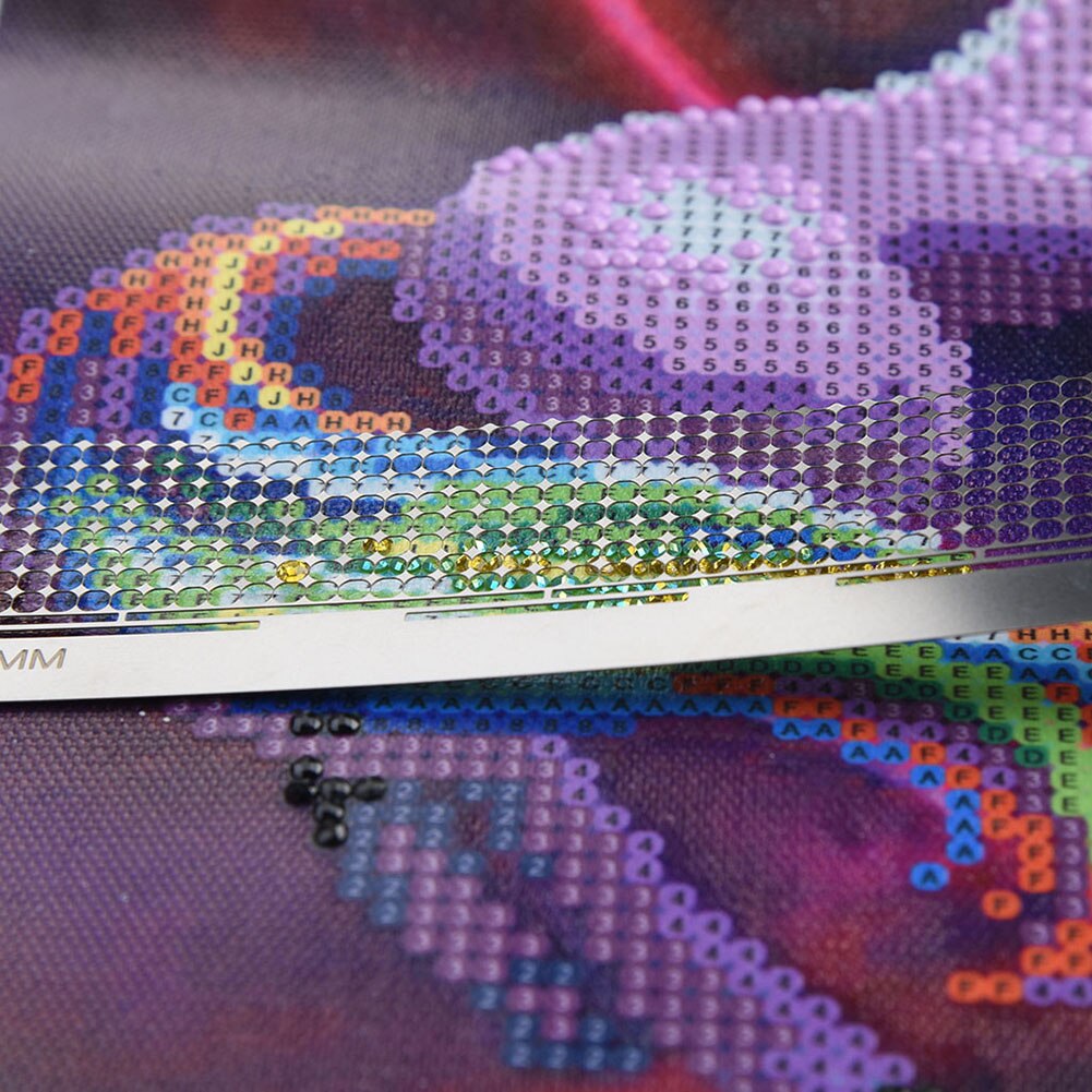 Drill Cross Stitch Ruler Diamond Painting 125 Square Tools Embroidery Retro Envelope Birthday Card Fire Painting Supply