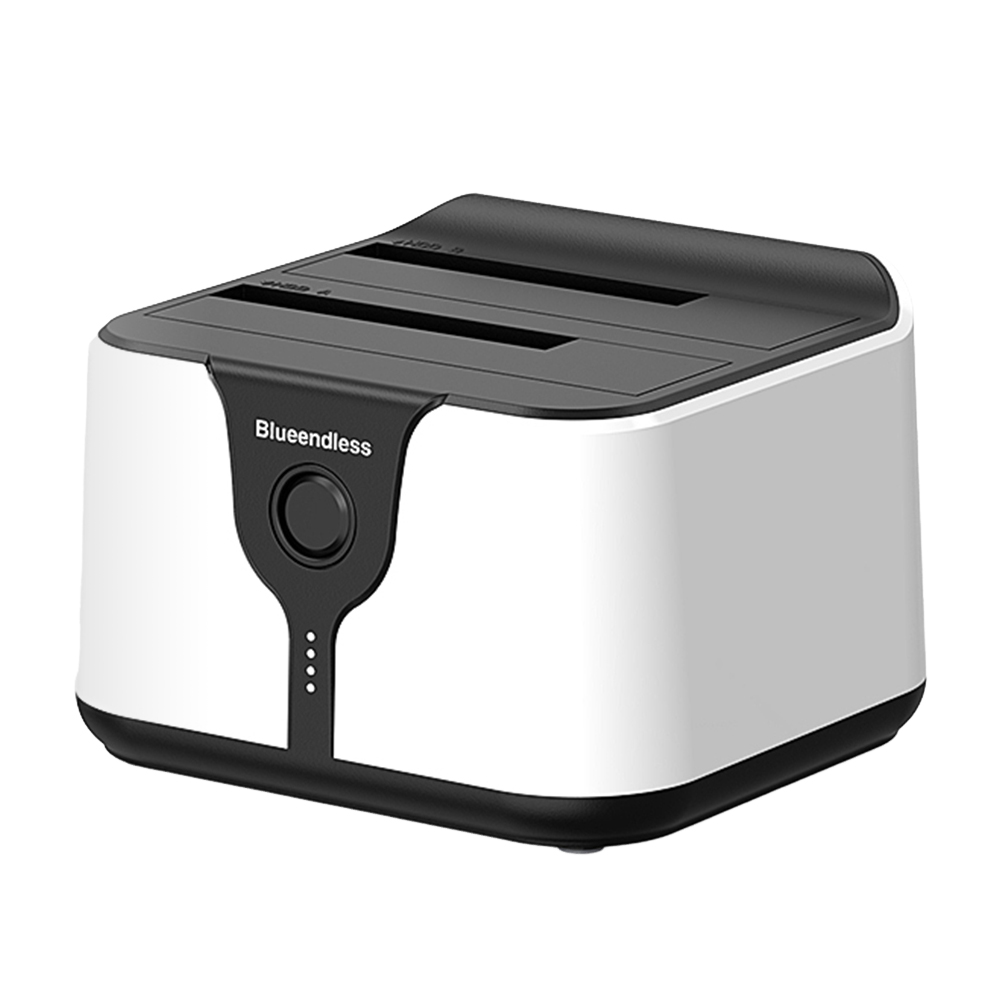 Dual-bay Hard Drive Docking Station USB 3.0 To SATA HDD Clone Support Offline Clone Hard Drive Dock for 2.5/3.5'' SSD HDD Case: Gold