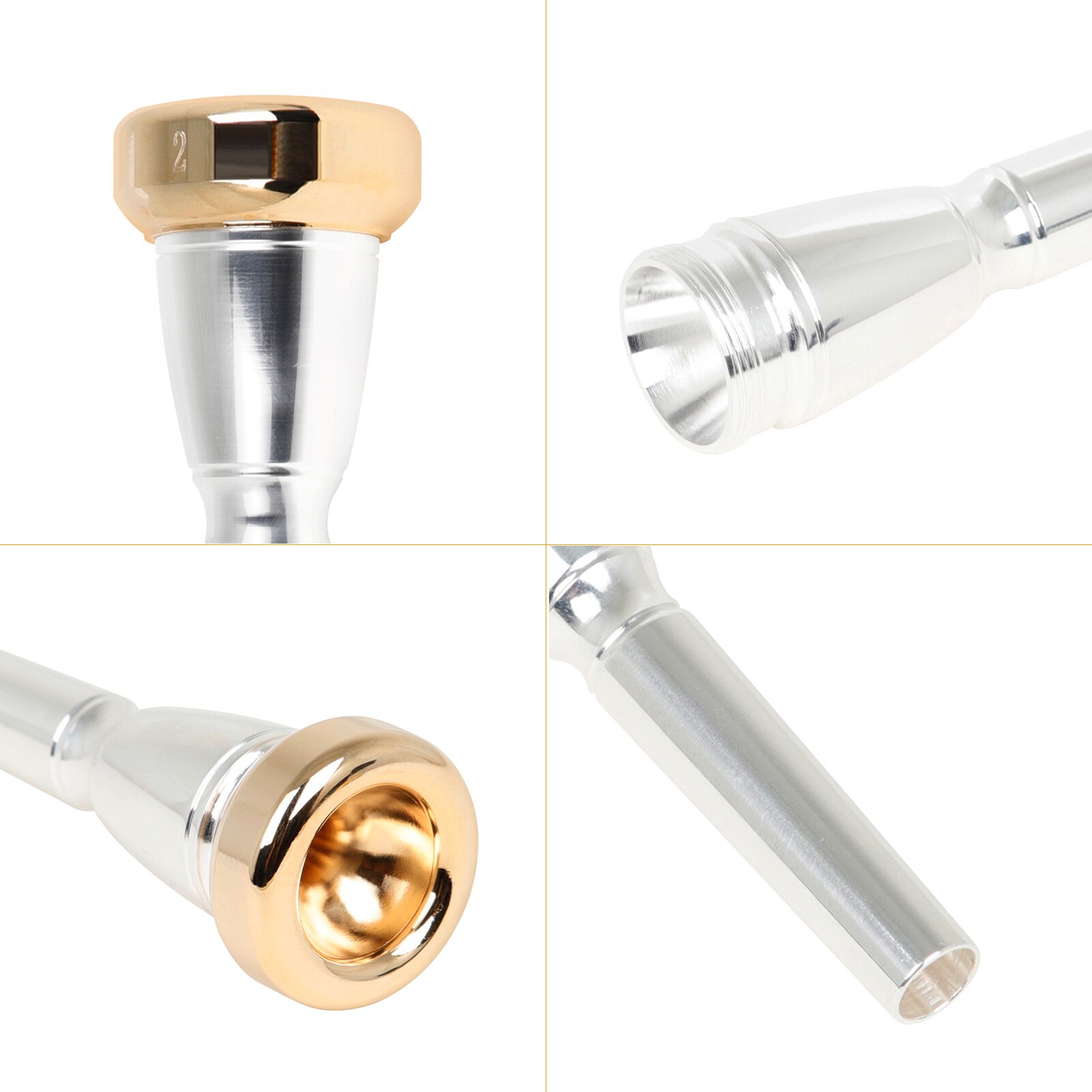 Mosiądz posrebrzany ustnik trąbka zestaw nadaje się robić 3C 2C 2B 3B róg ustnik dla początkujących i profesjonalnych graczy