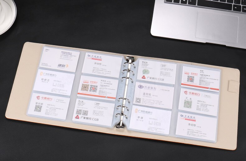 2PCS Business Card PVC Pockets, Plastic Pocket Page Sleeve A4 size, horizontal and vertical pockets