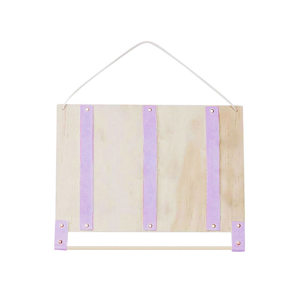 Horquilla de fieltro de madera duradera, pinza para el pelo, soporte portátil, almacenamiento, organizador DIY, accesorios, decoración lavable para niños: Púrpura