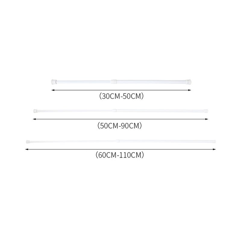 Adjustable Curtain Rod Extendable Shower Curtain Rod Telescopic Poles Bathroom Household Hanger Rods Wardrobe Organizer U2