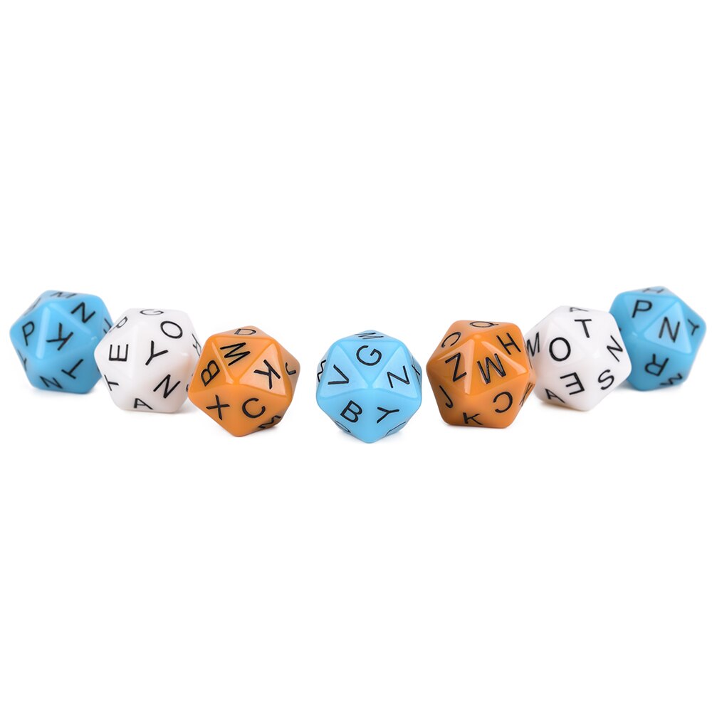 24mm Alphabet Dice Uppercase 20 Sided Set of 7