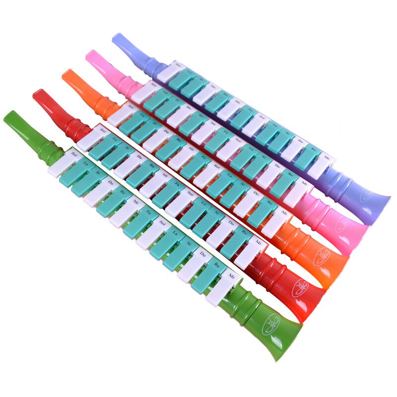 Material didáctico de música de 13 teclas para estudiantes y niños, instrumento de viento para iluminación, caja de color