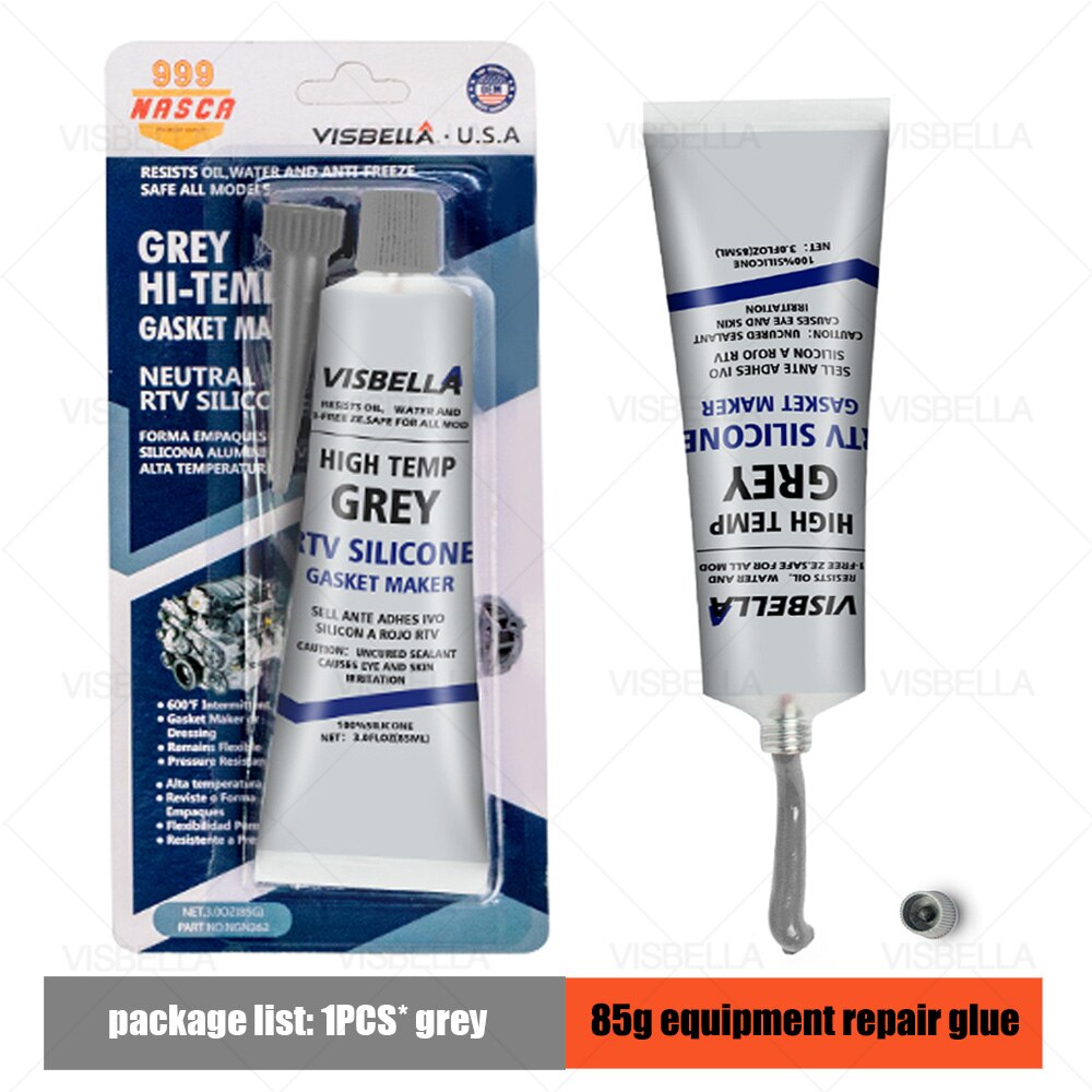 VISBELLA 85g RTV Silikon Industrielle Starken Klebstoff Hohe Temperatur Silizium-dichtstoff Gummi Dichtung Hersteller Elektrische Reparatur Kleber: grau