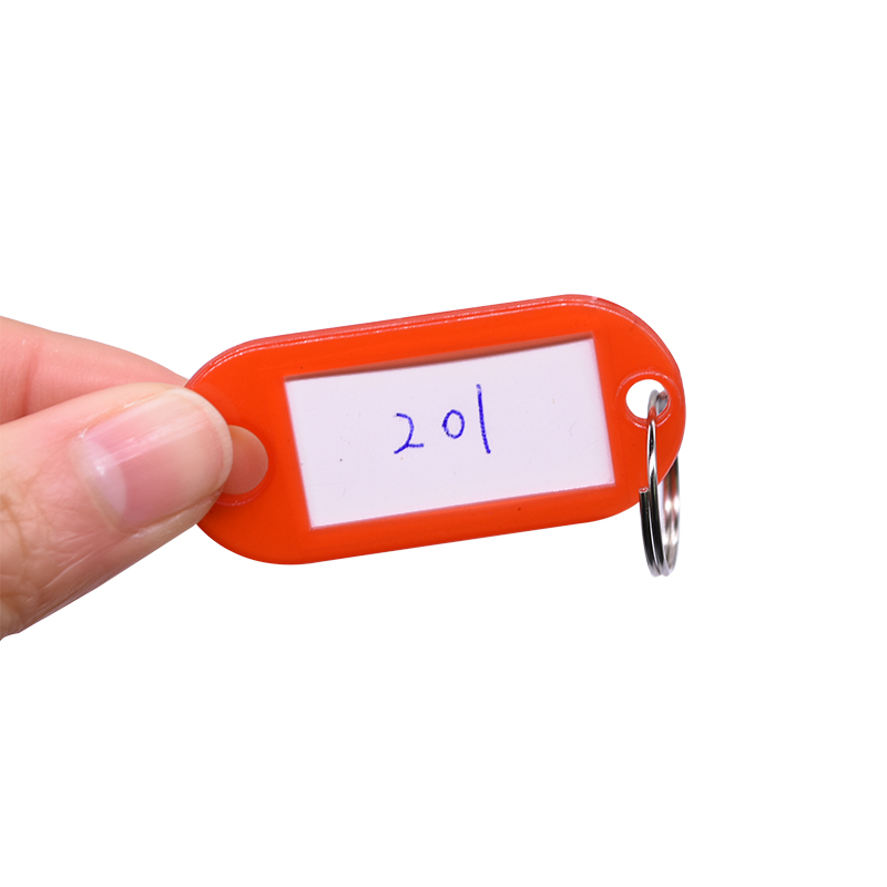 50 Uds etiquetas plásticas para llaves ID etiquetas llaveros anillo dividido llaveros numerados nombre equipaje etiquetas para llaves