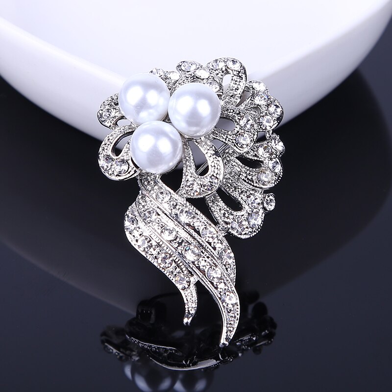 Bloem Crystal Pearl Broche Voor Vrouwen Broche Pin Boeket Strass Broches En Pinnen Sjaal Clip Sieraden: Style 11
