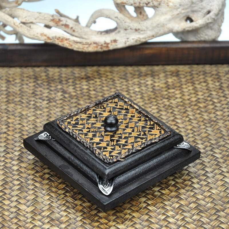 Whyou Vintage Houten Asbak Voor Auto Draagbare Zuidoost-azi Ë Hotel Massief Houten Huis Decoratie Relatiegeschenken