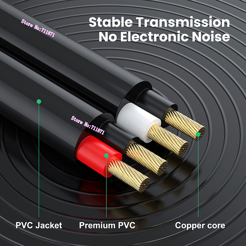 Double RCA Audio Video Cable Line Gold Plated Metal Shell Two 2 RCA Male to Double RCA Male Video Audio Cord Wire For TV SPeaker