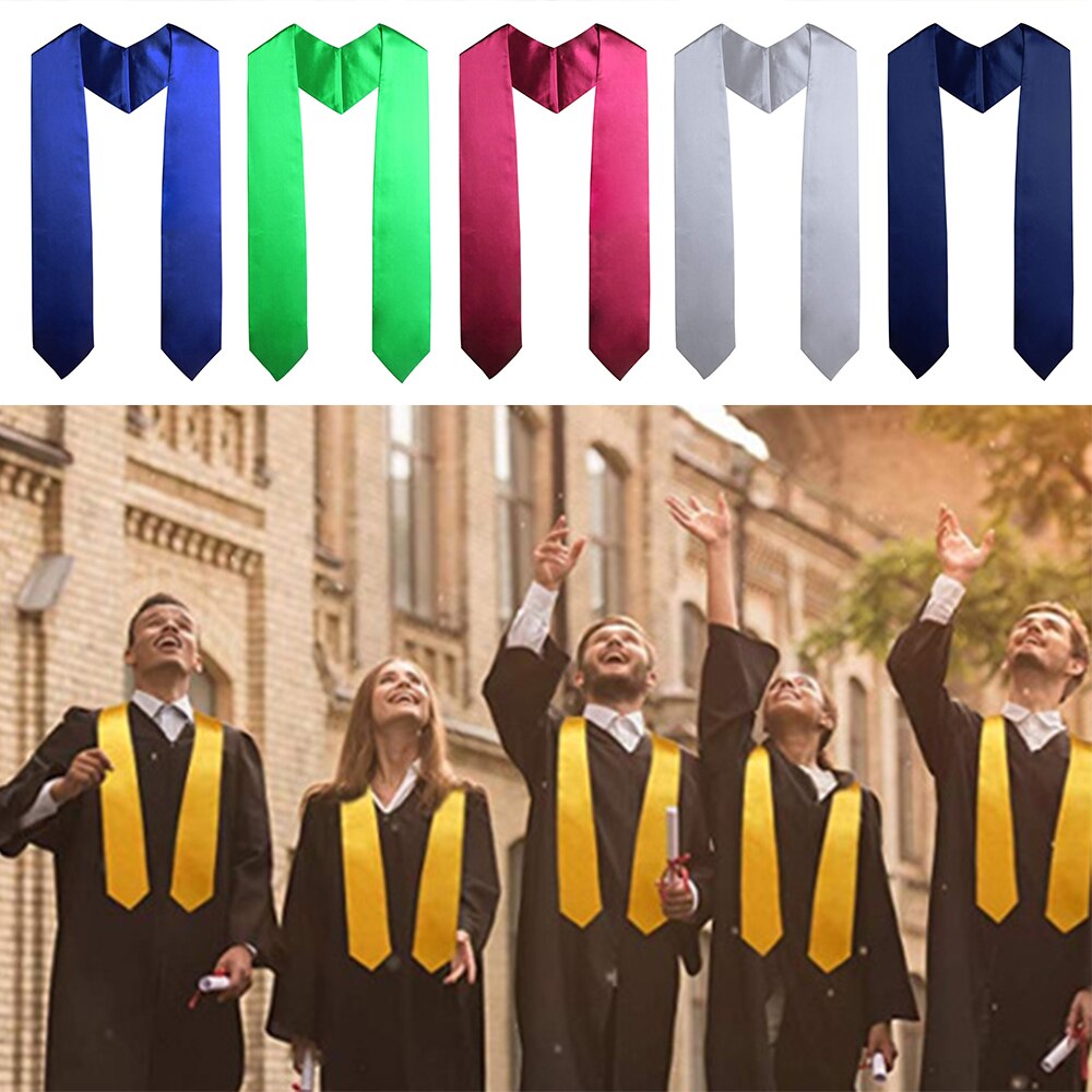 60 & #39 ;& #39 ; lang eksamen dekorasjon tilbehør unisex voksen vanlig eksamen stjal for akademisk oppstart feiring uniform