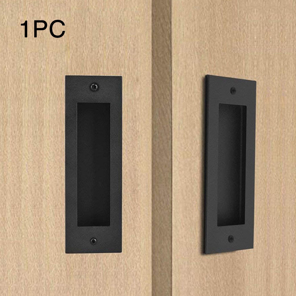 Hardware Gate Sliding Barn Finger Accessories Door Handle Easy Install Rustproof Home Matte Closet Embedded Square Flush Pull