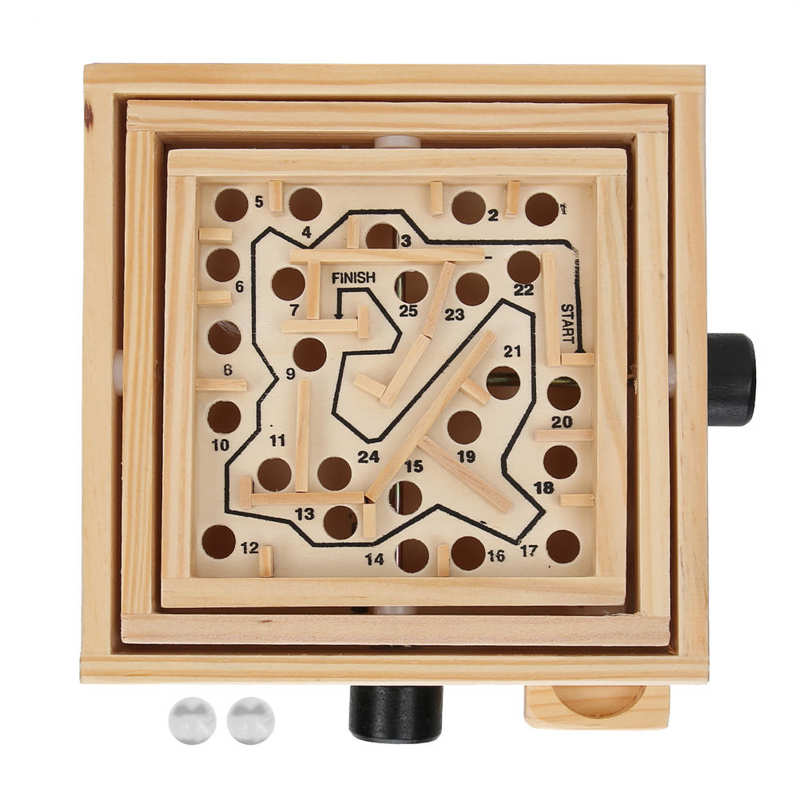 Diaper for Elderly Disabled Wooden Maze Puzzle Toy Balances Board Table Maze Game Prevent Dementia for Elderly Adult Health Care