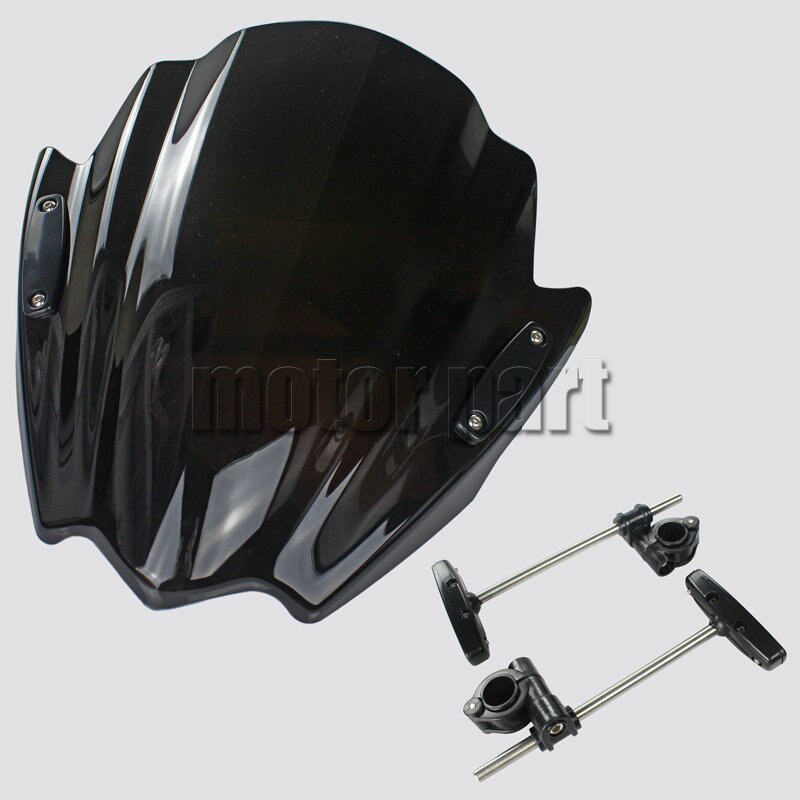 Motorcycle Windshield For KTM 390 200 125 690 Duke R 390Duke 200Duke 1290 Super DukeR ABS Plastics Windscreen Deflectors Black