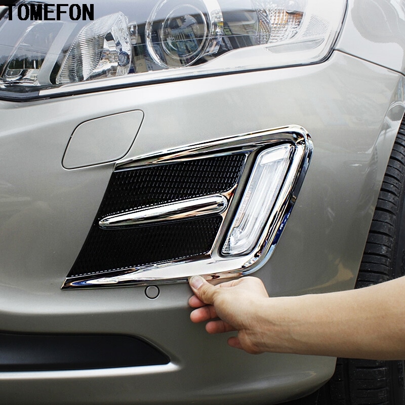 Tomefon för volvo  xc60 abs krom främre bak dimljus täckram ram trim exteriör styling tillbehör