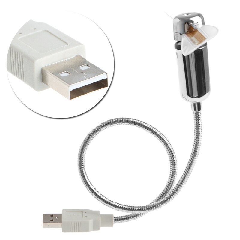 Ventilateur de horloge LED USB à col de cygne Flexible avec affichage en temps réel pour ordinateur portable