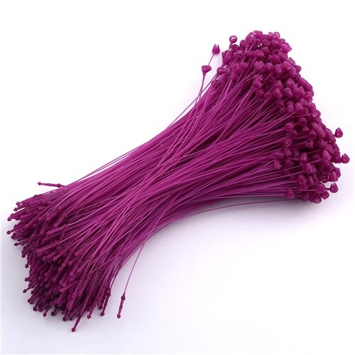Cierre de plástico para etiquetas de ropa, 1000 unidades, 5 pulgadas, negro: purple
