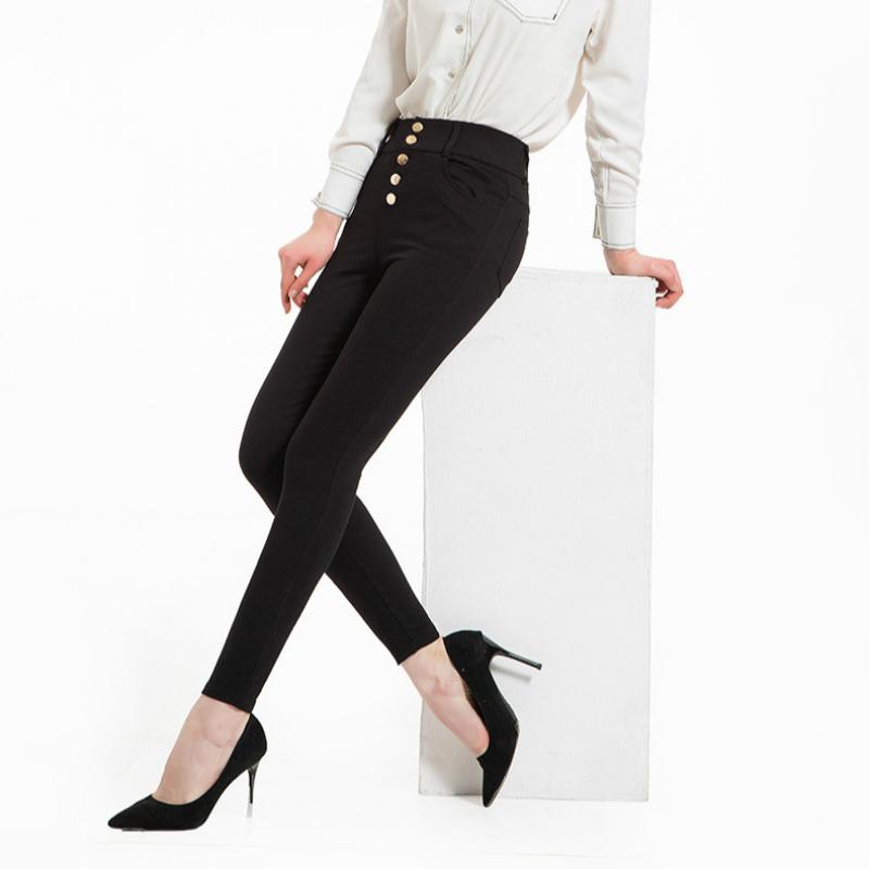 ATHVOTAR-pantalones de cintura alta para mujer, pantalón negro Cargo de talla grande 6XL, ropa de calle para mujer, pantalones elásticos para oficina e Invierno