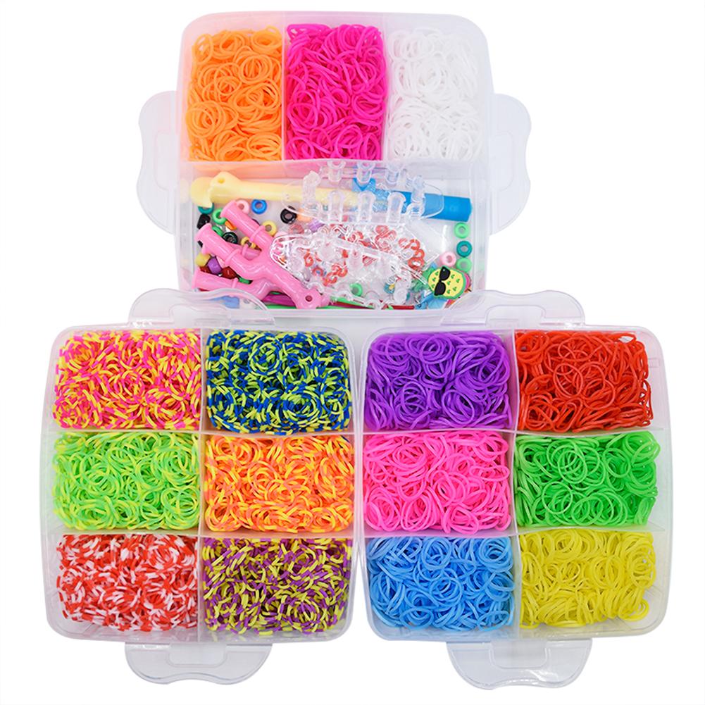 Kit de bandas de goma para el telar, juego de bandas de goma para hacer pulseras, Kits de herramientas para niños y adultos, manualidades DIY