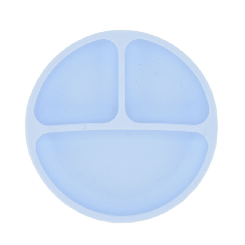 Assiette à manger en Silicone pour bébé, solide, mignon, dessin animé, vaisselle de pour bébé, formation, vaisselle, bol d'alimentation pour enfants: Blue