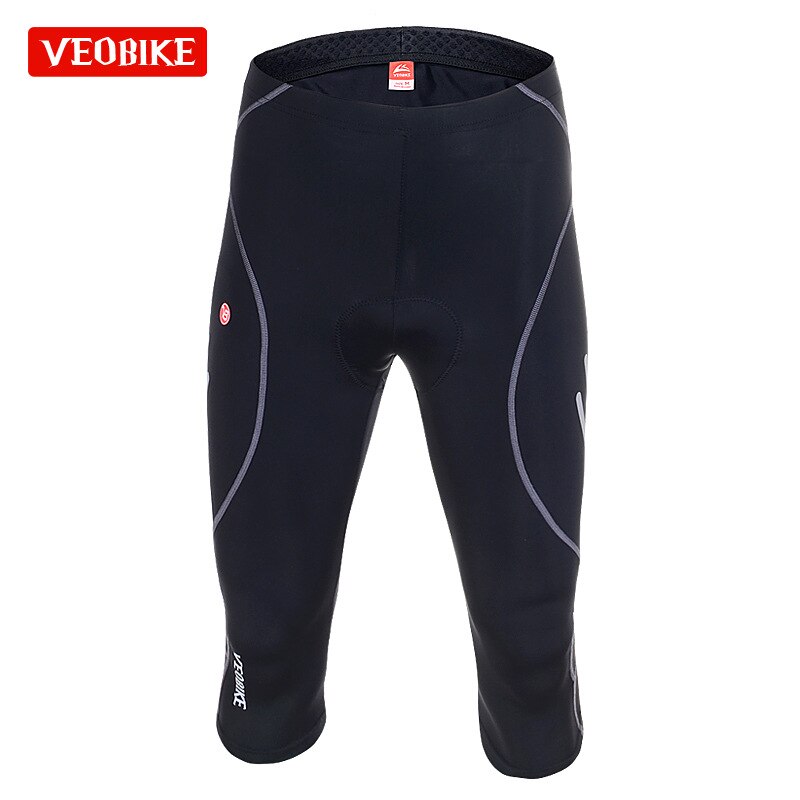 Pro team 9d gel polstrede cykelshorts herre cykel 3/4 bukser mtb cykelbukser tights sportstøj cykeltøj reflekterende strimmel