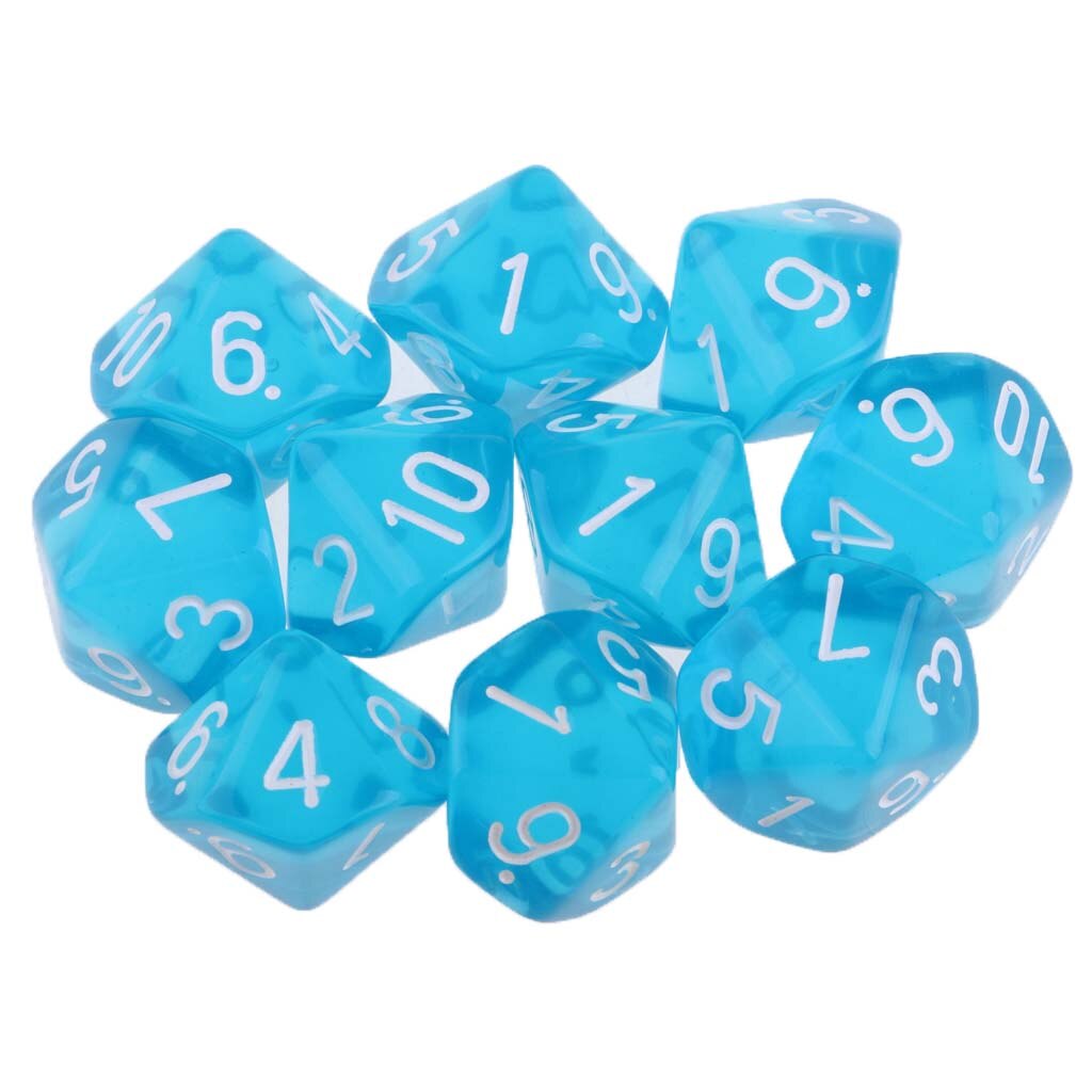 10x plastic dobbelstenen  d10 drinkdobbelstenen voor dnd trpg mtg tafelspellen speelgoed feest