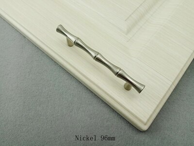 Bambus-Stil Griff für Möbelbeschläge Chrom Bronze- Griff Küchenschränke Tür Schublade Knopf Kleiderschrank Schrank Griff zieht: Silber