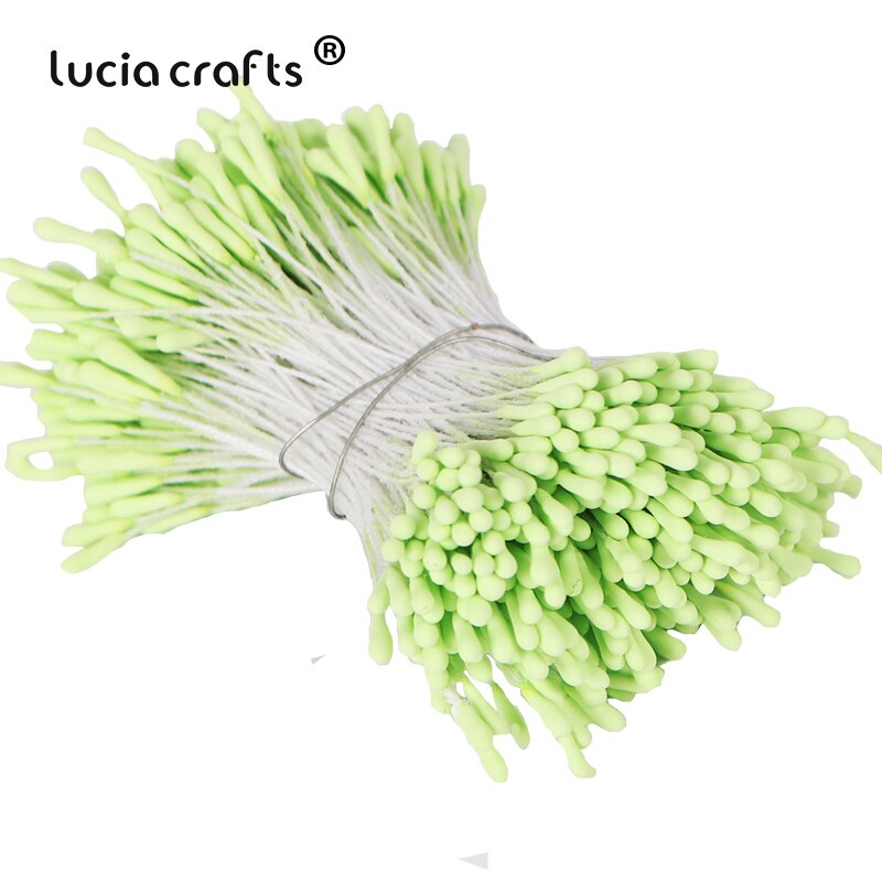 420/600 stk 1mm kunstige miniblomster stamen pistil håndverk krans kake boks kort bryllup julepynt  d1314: C11 420 stk