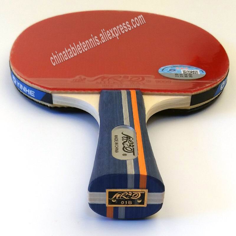 Raquette de Tennis de Table authentique Galaxy Yinhe 01B 01D, raquettes finies, boutons dans la raquette de sport, raquette de Ping-Pong