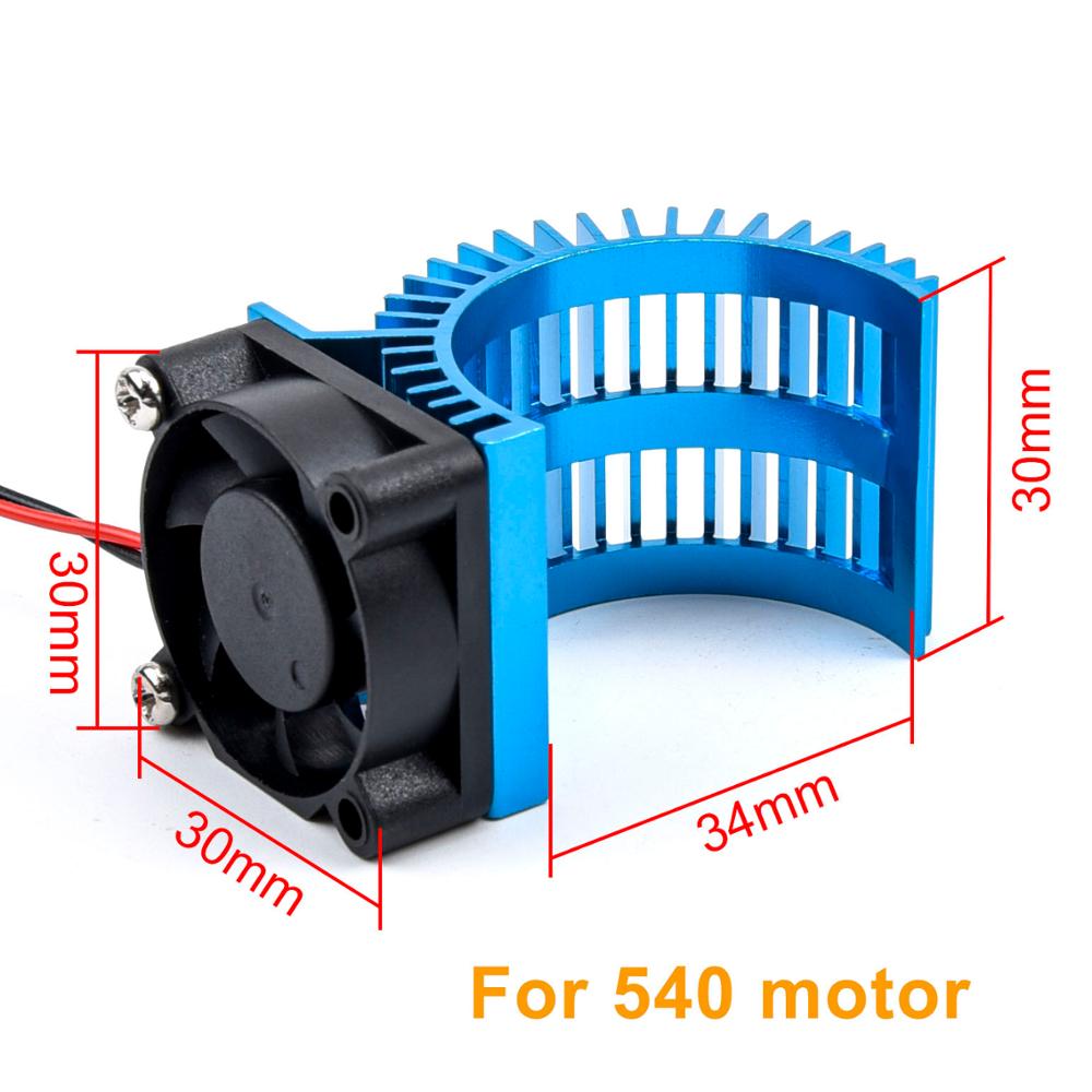 Bürstenlosen Motor- Kühlkörper + Lüfter Kühlung 380/540 Kühlkörper Abdeckung Elektrische Motor- Für RC modell Auto HSP 7014