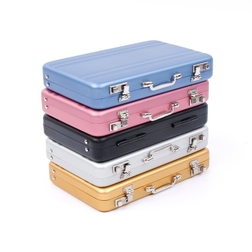 Metal Business ID Credit Card Holder Mini Suitcase Bank Card Holder Box Case