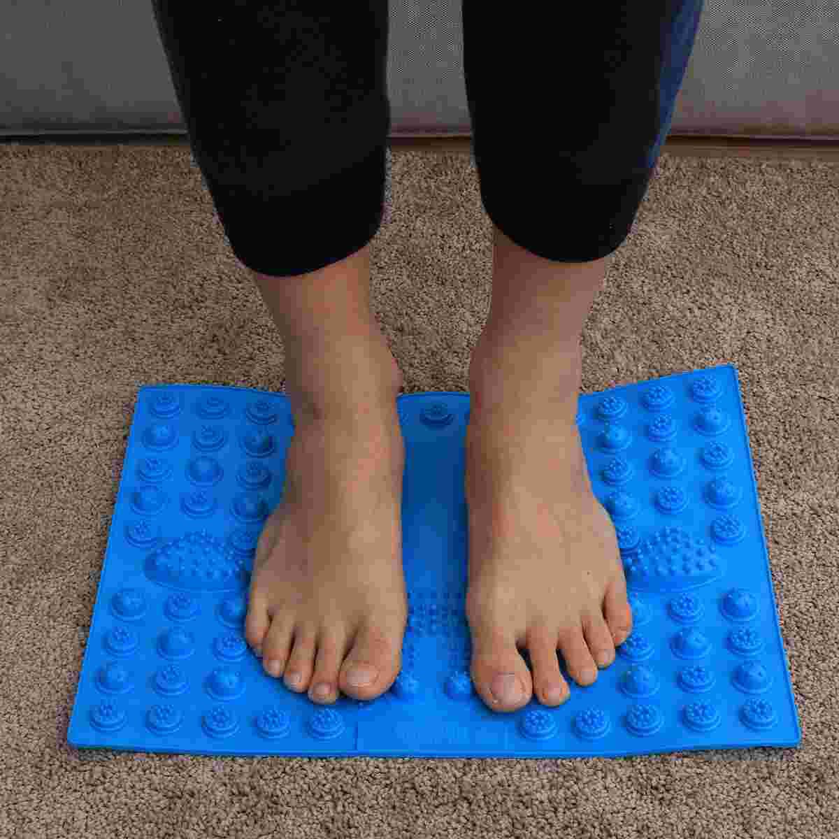 Reflex Mat Foot Massager Magnetic Therapy Toe Pressure Plate Pad Acupressure Relaxation Mat (Blue)