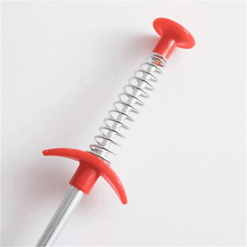 Herramienta de dragado de tubos de resorte de 60cm, recogedor Flexible, Cable de serpiente, ayuda para agarrar basura, drenaje, desatascador de pelo, fregadero, inodoro