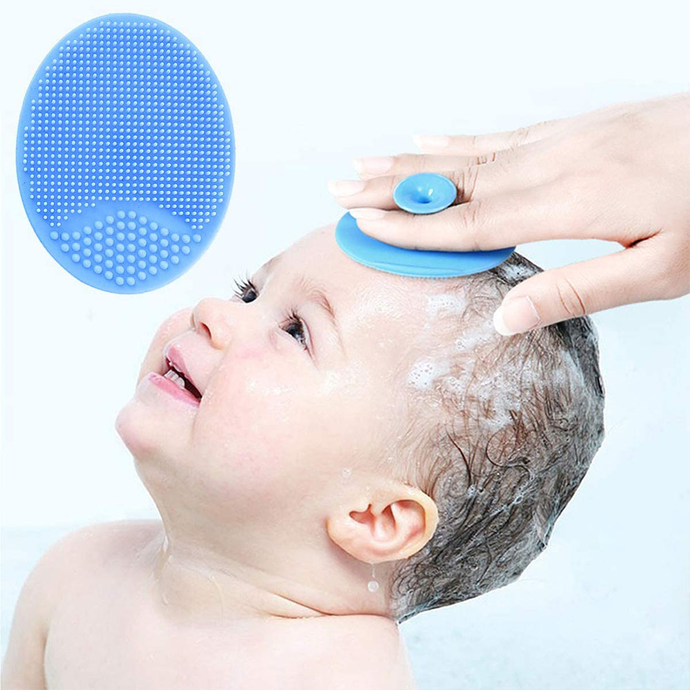 Baby Silicone Bath Brush Cradle Cap Scrubbers Exfoliating and Massaging Brush Scalp Care Scrubber for Hair Care And Body Care