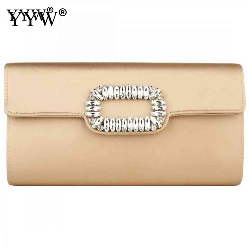 Women Silk Noble Crystal Beaded Evening Bag Wedding Clutch Purse Rhinestone Binding Evening Purse For Wedding Prom Event